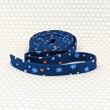 Load image into Gallery viewer, Double Fold 1/2'' Bias Tape Firecracker Blue Red White Patriotic Binding