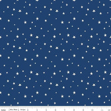 Load image into Gallery viewer, Land of the Brave Stars Navy Half Yard