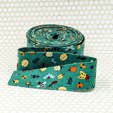 Load image into Gallery viewer, Quilt Binding Happy Haven Bug Life Green 1 1/4'' Single Fold