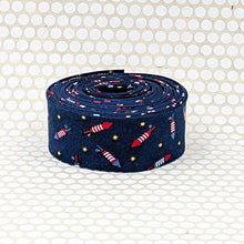 Load image into Gallery viewer, Bias Quilt Binding Pop Boom Bang Navy Blue 1 1/4" Single Fold