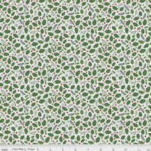 Load image into Gallery viewer, The Magic of Christmas Holly White Half Yard Fabric