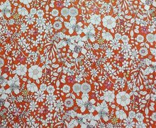 Load image into Gallery viewer, Double Fold Bias Tape 1/2'' Liberty of London Tana Lawn June's Meadow Red