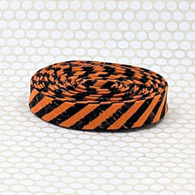 Load image into Gallery viewer, Double Fold Bias Tape 1/2'' Costume Maker's Act II Ruler Stripe Orange Black Binding