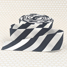 Load image into Gallery viewer, Bias Quilt Binding Tent Stripe Paper Black & White 1 1/4" Single Fold