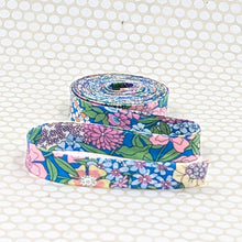 Load image into Gallery viewer, Double Fold 1/2'' Bias Tape Liberty of London Tana Lawn Ciara J Blue Binding