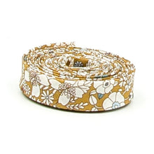 Load image into Gallery viewer, Double Fold Bias Tape 1/2'' Liberty of London Tana Lawn June's Meadow Yellow
