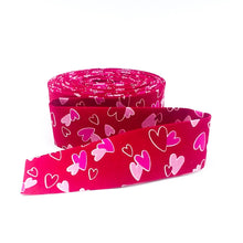 Load image into Gallery viewer, Quilt Binding Gnomes In Love Hearts Red Tara Reed Riley Blake Designs