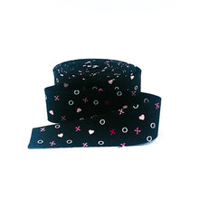 Load image into Gallery viewer, Quilt Binding Falling In Love Hearts Black Dani Mogstad Riley Blake Designs