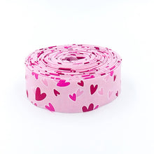 Load image into Gallery viewer, Quilt Binding Gnomes In Love Hearts Pink Tara Reed Riley Blake Designs