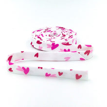 Load image into Gallery viewer, 1/2'' Bias Tape Gnomes In Love Hearts White Tara Reed