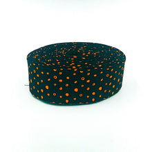 Load image into Gallery viewer, Quilt Binding Bad to the Bone Dots Black Orange