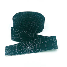 Load image into Gallery viewer, Quilt Binding Bad to the Bone Spider Webs Black Gunmetal