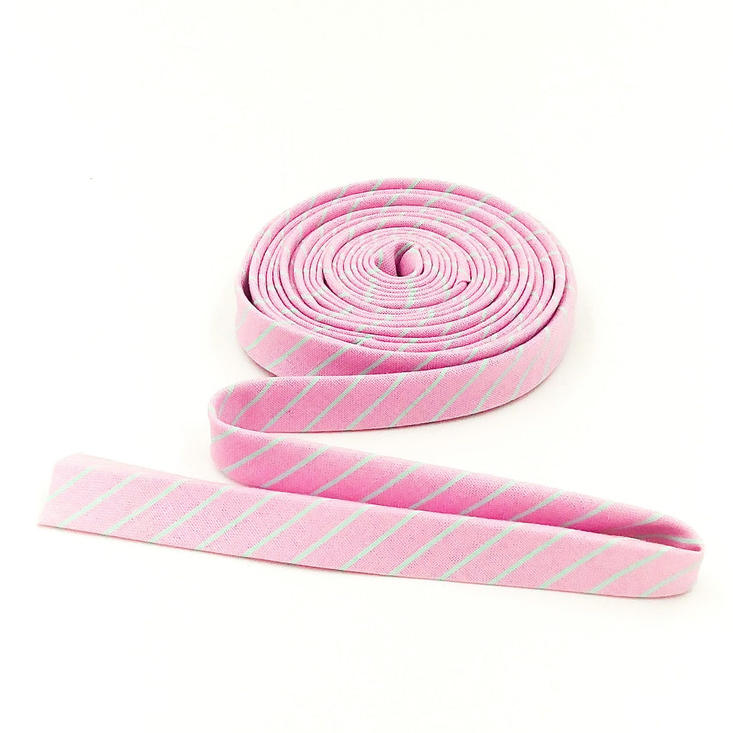 Double Fold Bias Tape 1/2'' True Colors Tiny Stripes Petal Pink Tula Pink