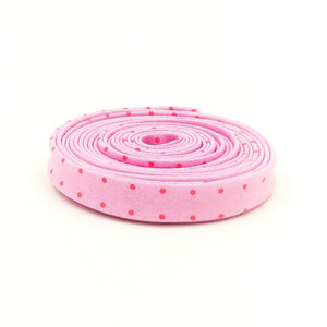 Double Fold Bias Tape 1/2'' True Colors Tiny Dots Candy Pink Tula Pink