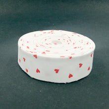Load image into Gallery viewer, Quilt Binding Be Mine Valentine Hearts White