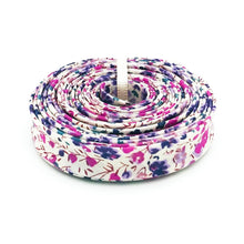 Load image into Gallery viewer, 1/2'' Double Fold Bias Tape Liberty of London Tana Lawn Phoebe Purple 3 Yards