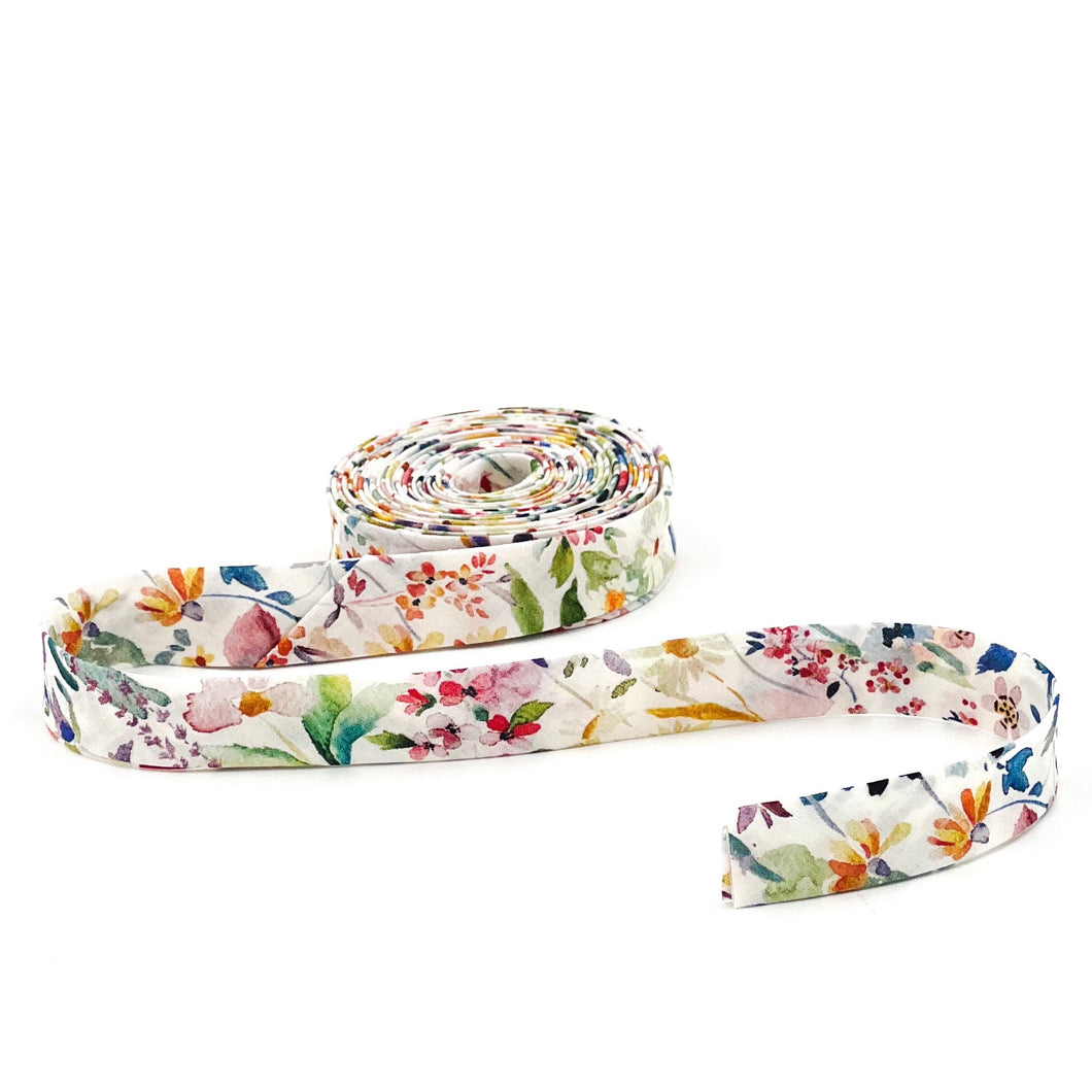 1/2'' Double Fold Bias Tape Liberty of London Tana Lawn Felda Yellow 3 Yards