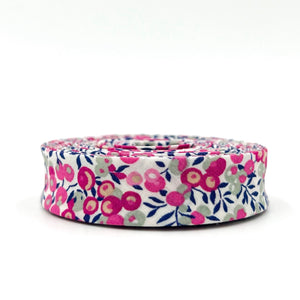 Double Fold Bias Tape 1/2'' Wide Liberty of London Tana Lawn Wiltshire Bud Pink 3 Yard