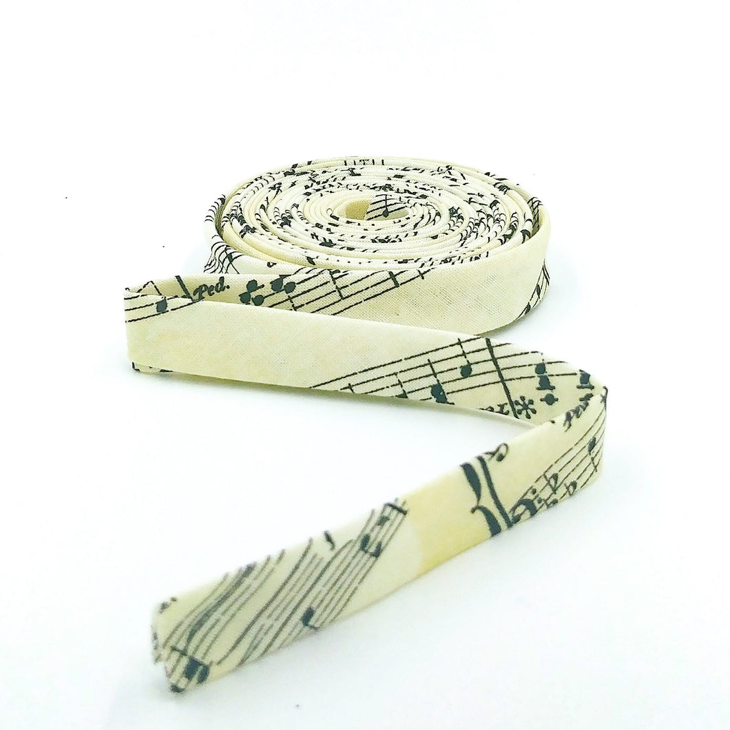 Double Fold Bias Tape 1/2'' Journal Basics Music Score Parchment Bias Binding