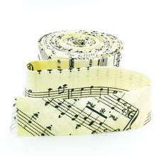 Load image into Gallery viewer, Quilt Binding Journal Basics Music Scores Parchment Single Fold 1 1/4&quot; Binding
