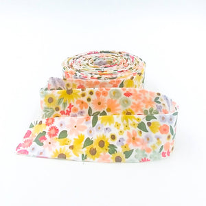Quilt Binding Homemade  White 1 1/4" Single Fold Binding Echo Park