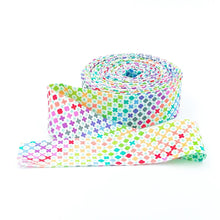 Load image into Gallery viewer, Quilt Binding Tula Pink ROAR! Northern Lights Mint Green Single Fold 1 1/4&quot; Wide
