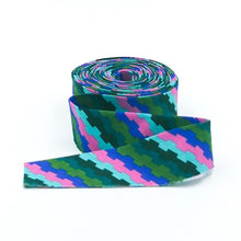 Load image into Gallery viewer, Quilt Binding 1 1/4&quot; Single Fold Bias Good Gracious Castle Tops Juicy Green Blue Anna Maria
