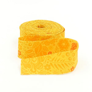 Quilt Binding 1 1/4" Single Fold Bias Love Always, AM Lace Mango Yellow Anna Maria