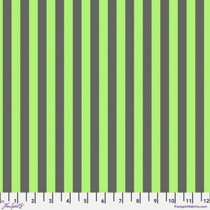 Tula Pink True Colors Tent Stripe NEON Karma Green Fabric Half Yards