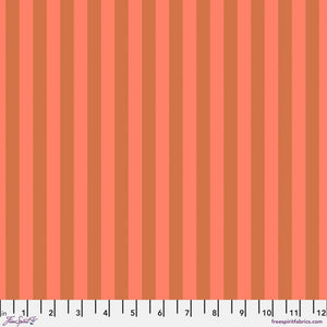 Tula Pink True Colors Tent Stripe NEON Lunar Orange Fabric Half Yards