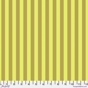 Tula Pink True Colors Tent Stripe NEON Moon Beam Yellow Fabric Half Yards