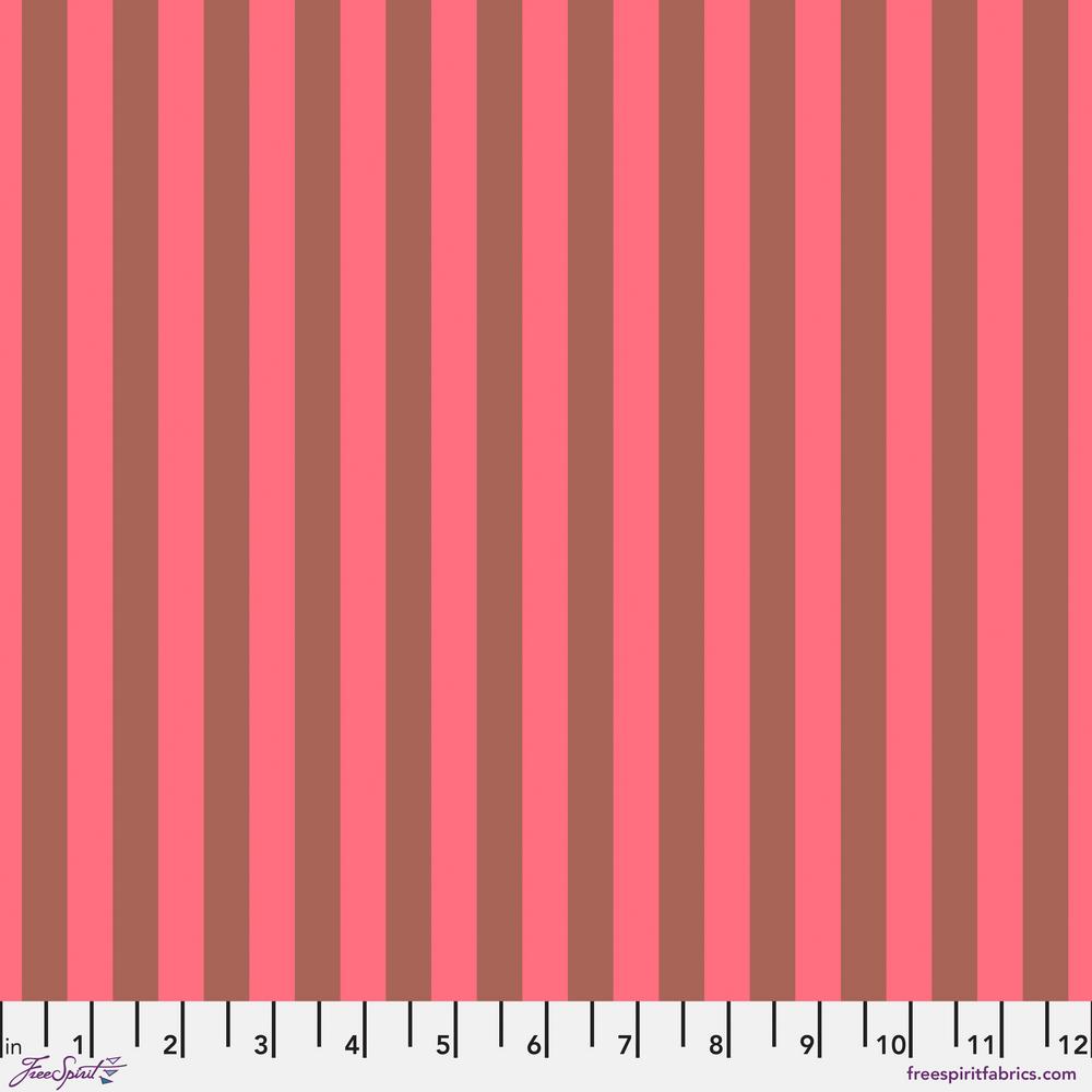 Tula Pink True Colors Tent Stripe NEON Nova Red Fabric Half Yards