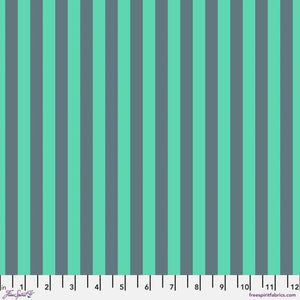 Tula Pink True Colors Tent Stripe NEON Spirit Green Fabric Half Yards