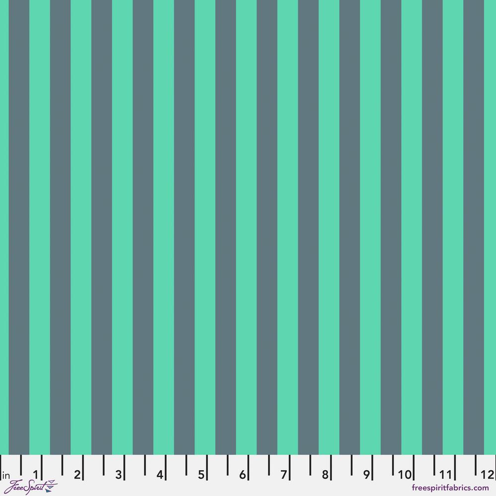 Tula Pink True Colors Tent Stripe NEON Spirit Green Fabric Half Yards