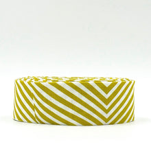 Load image into Gallery viewer, Quilt Binding Tula Pink Moon Garden Lazy Stripe dawn yellow 1 1/4&quot; Single Fold Binding
