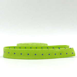 Double Fold Bias Tape 1/2'' True Colors Tiny Dots Meadow Green Tula Pink