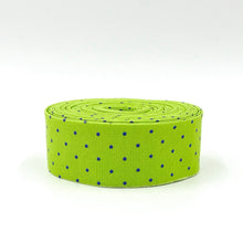 Load image into Gallery viewer, Quilt Binding Tula Pink True Colors Tiny Dot Meadow Green 1 1/4&quot; Single Fold Binding

