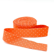 Load image into Gallery viewer, Quilt Binding Tula Pink True Colors Tiny Dot Peachy Orange Single Fold 1 1/4&quot; Binding
