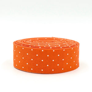 Quilt Binding Tula Pink True Colors Tiny Dot Peachy Orange Single Fold 1 1/4" Binding