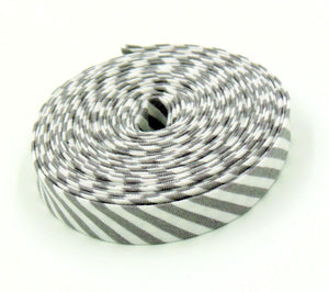 Double Fold Bias Tape Gray & White Stripe 1/2&quot; Wide Bias Binding