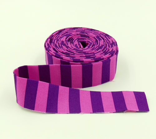 Quilt Binding Tula Pink Tent Stripe Foxglove 1/2'' Stripe 1 1/4" Single Fold Binding