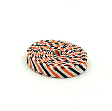 Load image into Gallery viewer, Double Fold Bias Tape 1/2&#39;&#39; Black &amp; Orange Halloween Stripe Bias Binding
