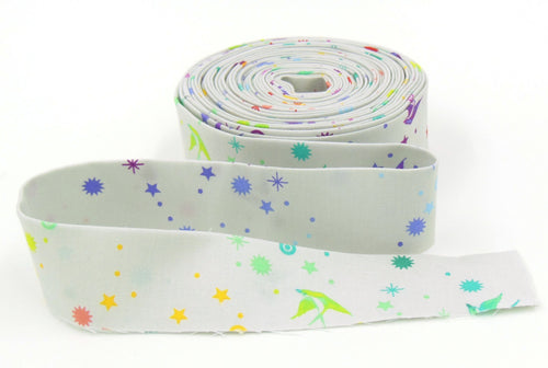Quilt Binding Tula Pink Pinkerville Fairy Dust Whisper Gray