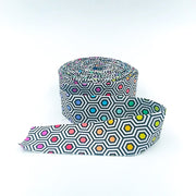 Quilt Binding Tula Pink True Colors Hexy Ink Rainbow Single Fold 1 1/4" Binding