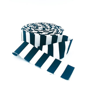 Quilt Binding Tula Pink Tent Stripe Paper Black & White 1/2&#39;&#39; Stripe 1 1/4&quot; Single Fold Binding