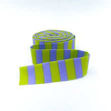 Load image into Gallery viewer, Quilt Binding Tula Pink Tent Stripe Orchid 1/2&#39;&#39; Stripe 1 1/4&quot; Single Fold Binding
