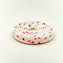Load image into Gallery viewer, Double Fold Bias Tape 1/2'' Be Mine Hearts Ivory Bias Binding Moda
