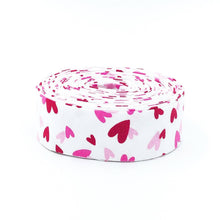 Load image into Gallery viewer, Quilt Binding Gnomes In Love Hearts White Single Fold Binding
