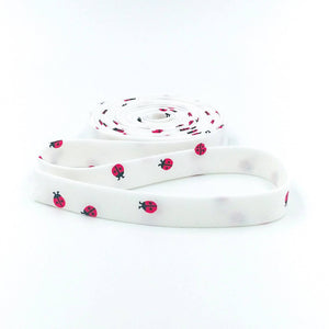 Double Fold Bias Tape 1/2&#39;&#39; Red Hot Ladybug White Bias Binding