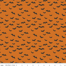 Load image into Gallery viewer, Bad to the Bone Bats Orange Black Riley Blake Designs Half Yards
